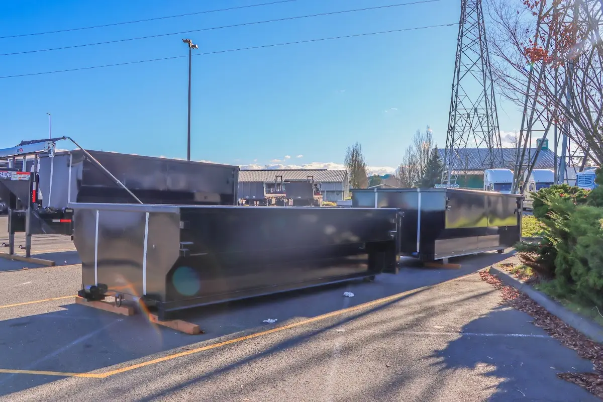 Roll-off dumpster ready for waste disposal at job site for Construction Dumpster Rental in Kearns